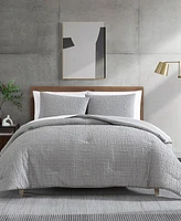 Kenneth Cole New York Serenity Wavy Lines Embossed 3-Pc. Duvet Cover Set