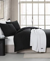 Closeout! Vera Wang Illusion Textured 3-Pc. Duvet Cover Set, Queen