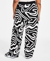 Nina Parker Trendy Plus Pull-On Swirl Knit Pants