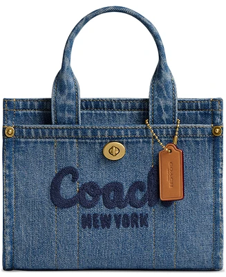 Coach Mini Denim Cargo Tote 20