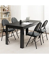 Costway Pack Folding Chairs Portable Padded Office Kitchen Dining Chairs