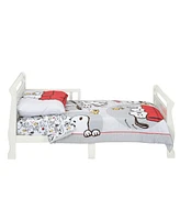 Bedtime Originals Toddler Snoopy Love 4-Piece Bedding Set - Gray/Red/White