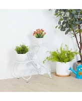 Unho Classic Art Metal Plant Stand Flower Pots Holder Rack Plant Garden Balcony Patio