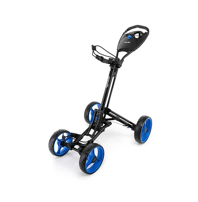 SereneLife Foldable 4-Wheel Golf Push Cart, Ai Frame Trolley