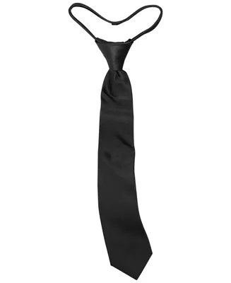 Calvin Klein Boys Solid Satin Pre-Tied Zipper Tie