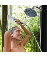 Streamdale Furniture Solar Heated Outdoor Shower with Rotating & Handheld Heads