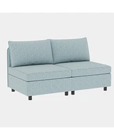 Simplie Fun Modular Sectional Sofa, Convertible Sofa Seat With Storage, Sleeper Sectional Sofa Set