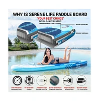 SereneLife Rising Flow Stand-Up Paddle-Board (Sup) with Waterproof Mobile Phone Case, 10'6"