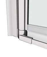 1 3/8" adjustment, universal pivot shower door, open outside, with 1/4" tempered glass