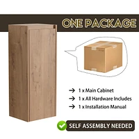 30" Wall-Mounted Bathroom Vanity With Sink and Side Cabinet, Soft Close Doors