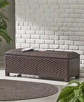 Simplie Fun Santiago Pe Wicker Storage Bench