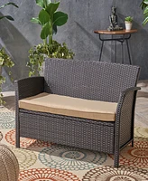 St Lucia Loveseat: Plush Cushions, Wicker Haven For Outdoor Tranquility