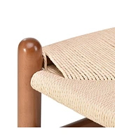 Streamdale Furniture Wishbone Chairs for Dining Room, Soild Wood Weave Dining Chair, Armchair, Fully Assembled, Set of 2