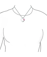 Bling Jewelry Heart Pink Breast Cancer Survivor Pendant Stainless Steel Necklace