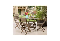 Positano Foldable Dining Set, Grey