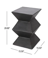 Simplie Fun Geometric Concrete Side Table: Modern, Durable, And Portable