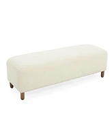 Streamdale Furniture Comfortable Ottoman, White