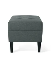 Plush Ottoman with Birch Legs: Comfort, Style