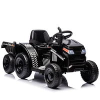 Simplie Fun 12V Kids Ride On Electric Tractor Black Knight, Kids Ride On Toy.2WD, Non