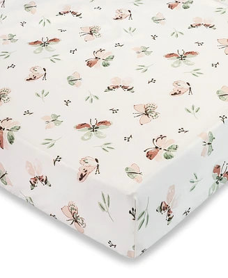 Crane Baby Infants Parker Fitted Butterfly Crib Sheet