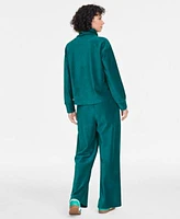 On 34th Womens Velour Turtleneck Wide Leg Pants Created For Macys