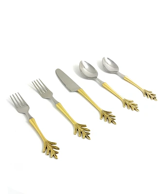 Vibhsa Leaf 20-Pc. Flatware Set, Serving for 4