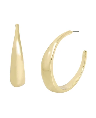 Robert Lee Morris Soho Gold Textured Hoop Earrings