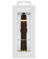 Michael Kors Brown Pvc Strap for Apple Watch, 38-45mm