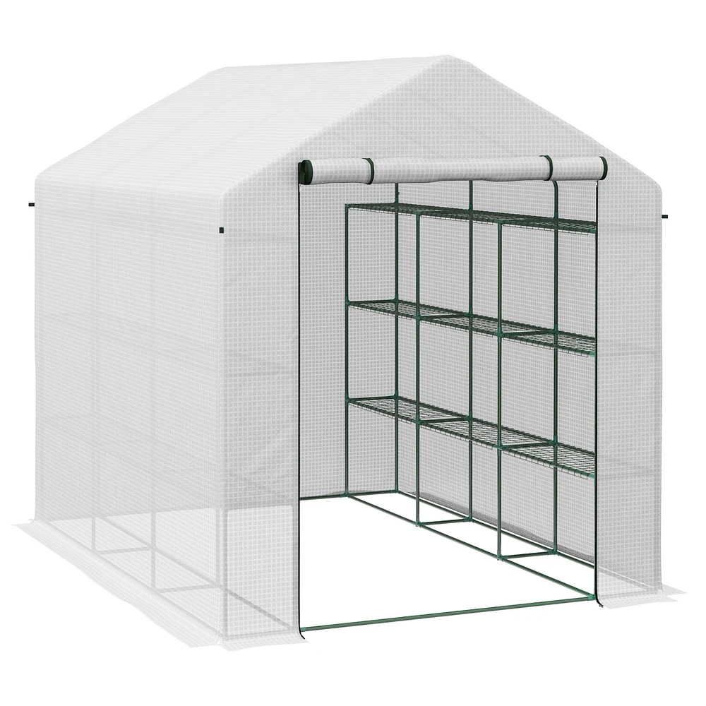 Simplie Fun Walk-in Greenhouse for Outdoors with Roll