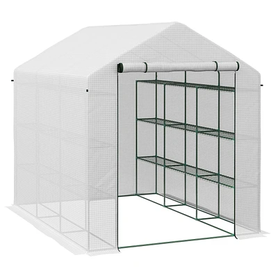 Simplie Fun Walk-in Greenhouse for Outdoors with Roll