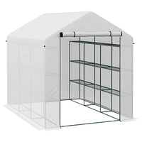 Simplie Fun Walk-in Greenhouse for Outdoors with Roll