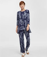 Jm Collection Women's Printed Swing Top, Exclusively at Macy's