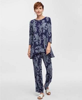 Jm Collection Womens Printed Swing Top Pull On Pants Exclusively At Macys