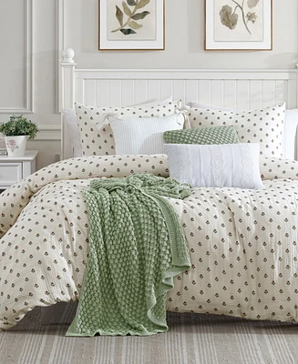 Peri Home Block Print Gauze 3-Pc. Comforter Set