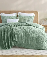 Peri Home Chenille Laurel 3-Pc. Duvet Cover Set