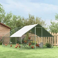 25 lbs Capacity Automatic Chicken Poultry Feeder with a Galvanized Steel and Aluminium Build, Weatherproof Design