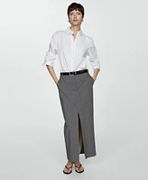 Mango Women's Pinstripe Suit Skirt