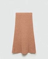 Mango Women's Flared Ribbed Skirt