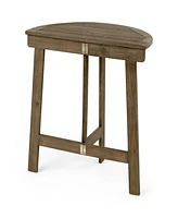 Simplie Fun Westmont Half-Round Bistro Table, Grey