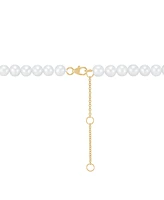 Grown With Love Cultured Freshwater Pearl (6-10mm) & Lab Grown Diamond (3/8 ct. t.w.) Lariat Necklace in 14k Gold, 16" + 2" extender