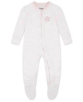 Huggies Baby Girls Cotton Sleep Play Zip Footed Coverall