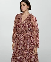 Mango Women's Printed Long Dress