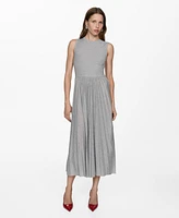 Mango Women's Pleated Long Dress