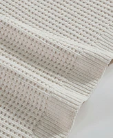 Vera Wang Waffle Chenille Solid Blanket