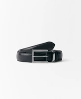 Mango Women's Square Buckle Leather Belt