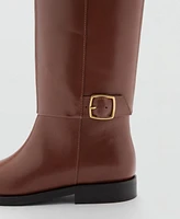 Mango Women's Leather Boots