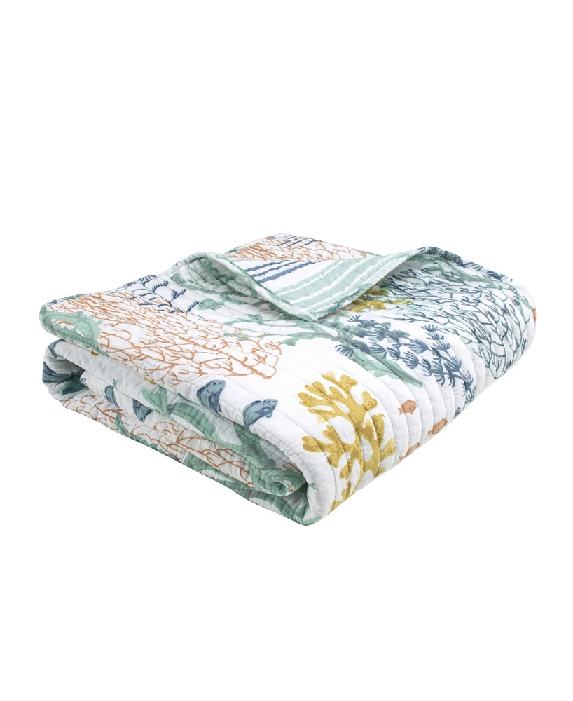 Levtex Ocean Meadow Reversible Quilted Throw, 50" x 60"