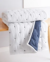 Levtex Embroidered Swiss Dot Quilted Throw, 50" x 60"