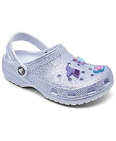 Crocs Little Girls Glitter Sea Classic Clogs from Finish Line