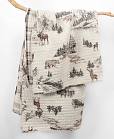 Levtex Lodge Toile Reversible Quilted Throw, 50" x 60"